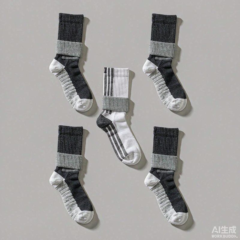 Athletic crew socks with terry cushioning and arch ribbing
